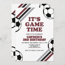 Invitación Cumpleaños de la hora del partido de fútbol