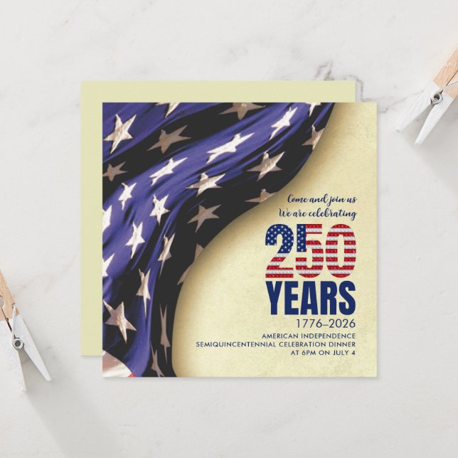 Invitación Cumpleaños de la Independencia de Estados Unidos 2 (Anverso/Reverso In Situ)