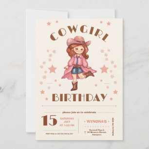 Invitación Cumpleaños de la lechera rosa