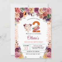 Cumpleaños de la lechuza floral de otoño