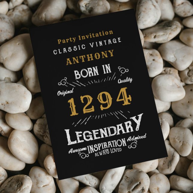 Invitación Cumpleaños de la leyenda (Legend birthday invitation. Suitable for any birthday.)