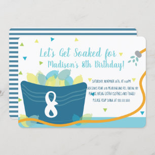 Invitación Cumpleaños de la lucha contra los globos de agua