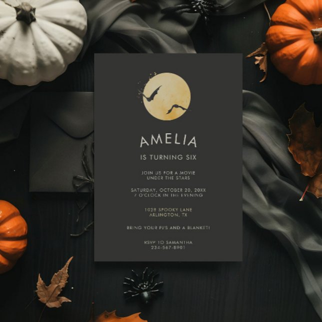 Invitación Cumpleaños de la Luna minimalista | (Subido por el creador)