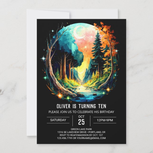 Invitación Cumpleaños de la Madera Forestal (Anverso)