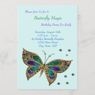 Invitación Cumpleaños de la magia de la mariposa