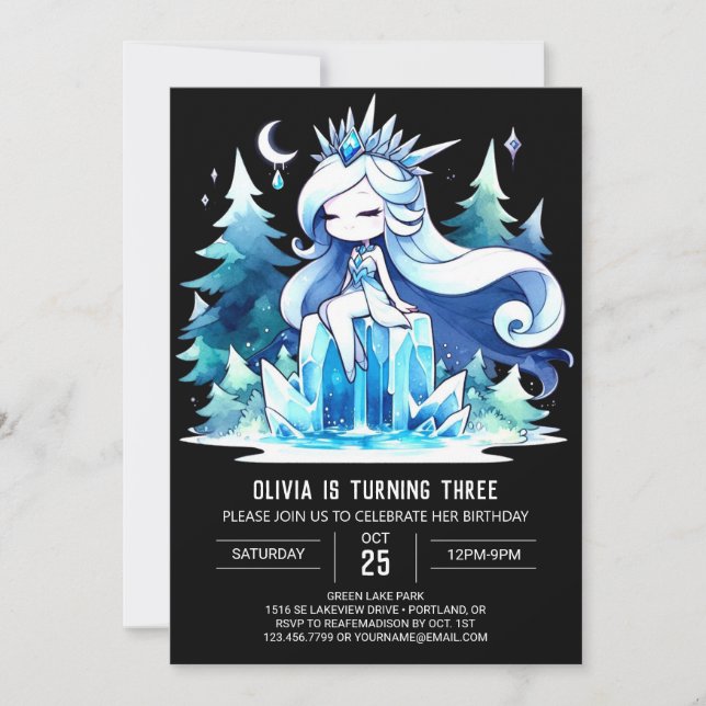 Invitación Cumpleaños de la majestuosa princesa Boho (Anverso)