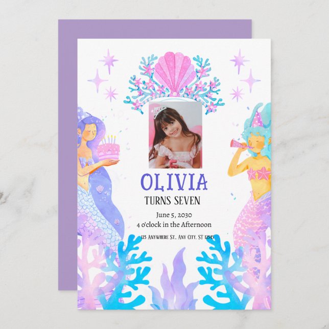 Invitación Cumpleaños de la marchista (Anverso / Reverso)