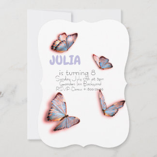 Invitación Cumpleaños de la mariposa