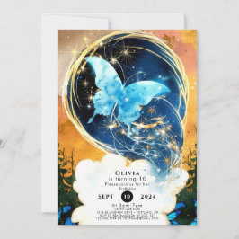 Invitación Cumpleaños de la mariposa de la diversión sincera