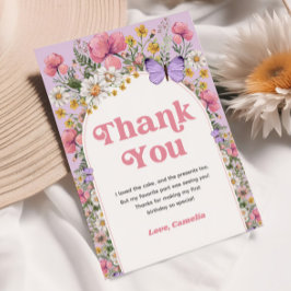 Invitación Cumpleaños de la Mariposa Flora Silvestre Gracias