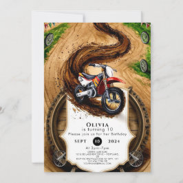 Invitación Cumpleaños de la Motocicleta Rápida de los Niños