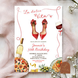Invitación Cumpleaños de la mujer adulta italiana La Dolce Vi