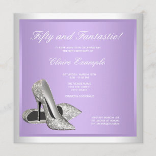 Invitación Cumpleaños de la mujer de los tacones altos de la