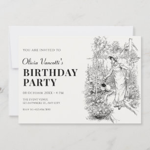 Invitación Cumpleaños de la mujer en la jardinería