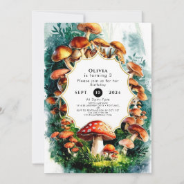 Invitación Cumpleaños de la Mushroom de Little Woods