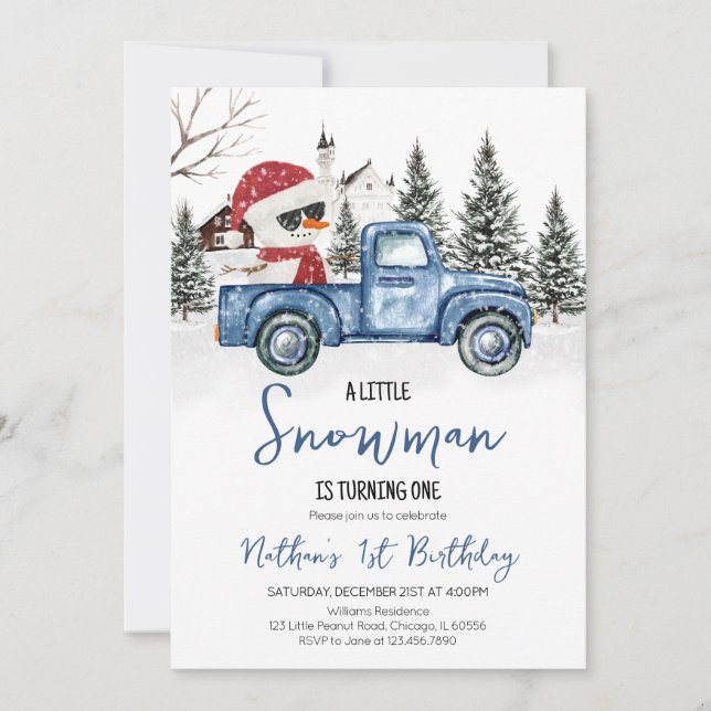 Invitación Cumpleaños de la Niña (Anverso)