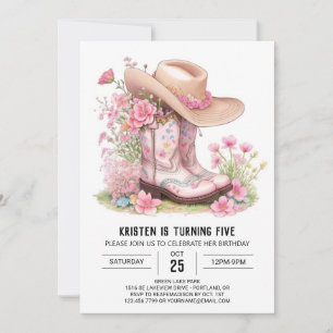 Invitación Cumpleaños de la niña y el Cacti