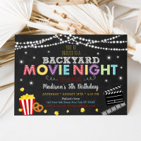 Cumpleaños de la noche de la película Backyard