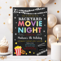 Cumpleaños de la noche de la película Backyard