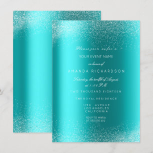 Invitación Cumpleaños de la novia de la arena de Ocean Blue P