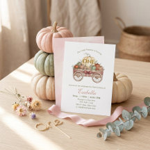 Cumpleaños de la pequeña calabaza, niña de otoño r