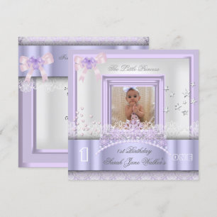 Invitación Cumpleaños de la pequeña princesa primera foto púr