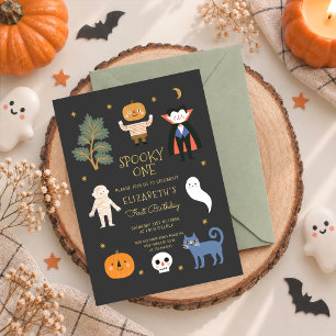 Invitación Cumpleaños de la primera fiesta de Halloween del e