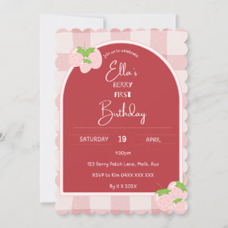Invitación Cumpleaños de la primera fresa