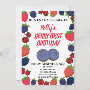 Invitación Cumpleaños de la primera fresa