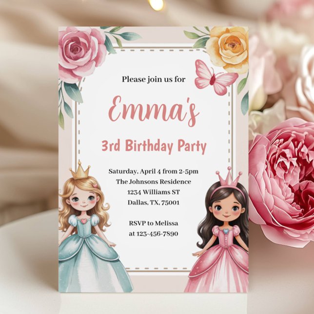 Invitación Cumpleaños de la princesa 3 años (Subido por el creador)