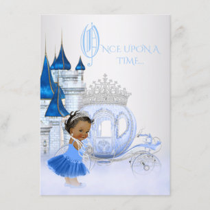 Invitación Cumpleaños de la princesa Cenicienta afroamericana