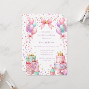Invitación Cumpleaños de la Princesa Confeti