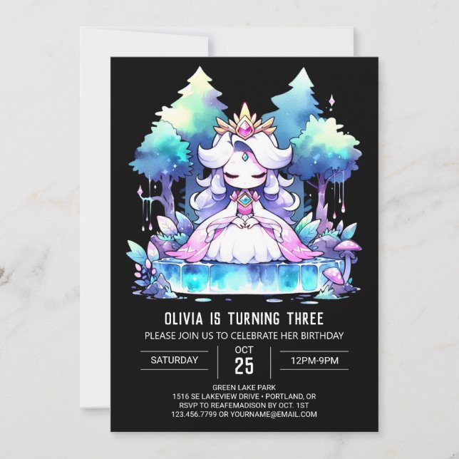 Invitación Cumpleaños de la princesa de la corona (Anverso)