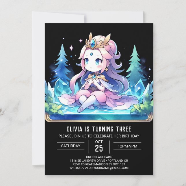Invitación Cumpleaños de la Princesa Digital Real (Anverso)