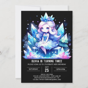 Invitación Cumpleaños de la princesa feliz simple