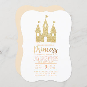 Invitación Cumpleaños de la princesa Girly   Fiesta temática