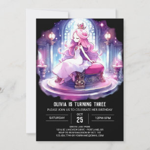 Invitación Cumpleaños de la princesa imprimible