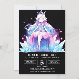 Invitación Cumpleaños de la princesa majestuosa dulce