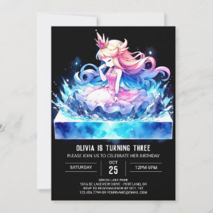 Invitación Cumpleaños de la princesa majestuosa imprimible