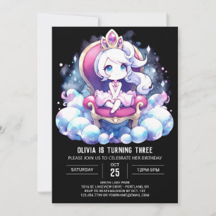 Invitación Cumpleaños de la princesa moderna