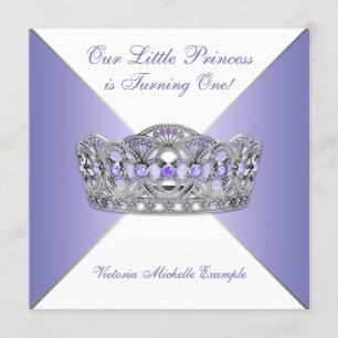 Invitación Cumpleaños de la Princesa Morada Lavanda por Prime