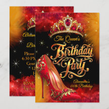 Cumpleaños de la Princesa Reina Fiesta Zapato Rojo