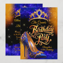 Cumpleaños de la Princesa Reina Zapatos Azules Dor