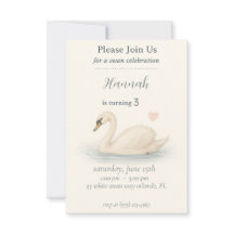 cumpleaños de la princesa swan elegante del chica