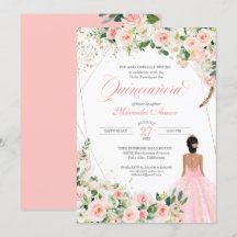 Cumpleaños de la Quinceanera floral de las rosas r