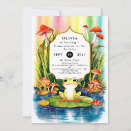 Invitación Cumpleaños de la rana mágica simple