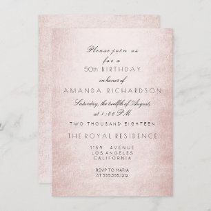 Invitación Cumpleaños de la Rosa Rosa Rosa Rosa de la Delicad