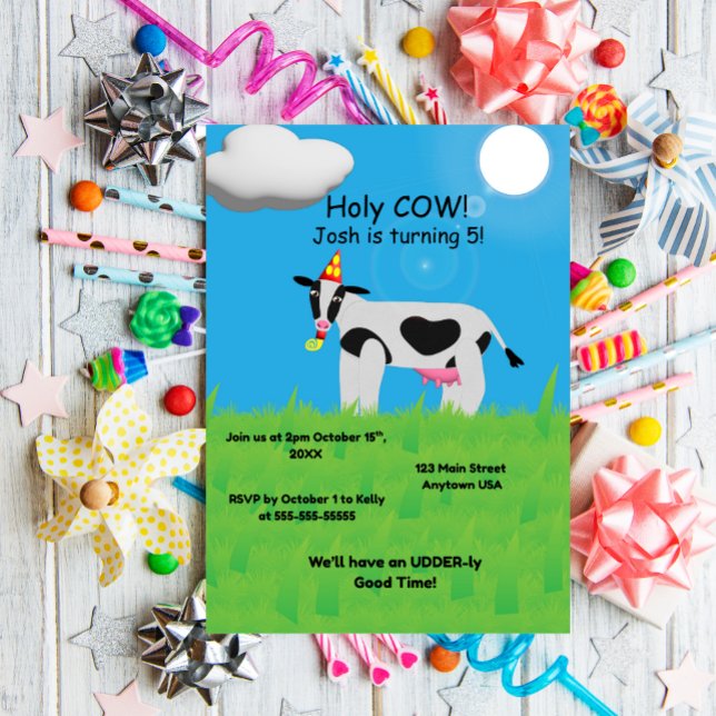 Invitación Cumpleaños de la Santa COW (Subido por el creador)
