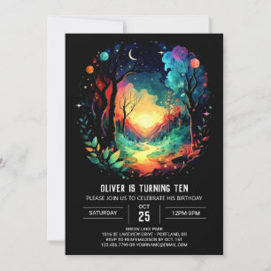 Invitación Cumpleaños de la Selva Timberland Grove