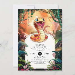 Invitación Cumpleaños de la serpiente Boho Viper